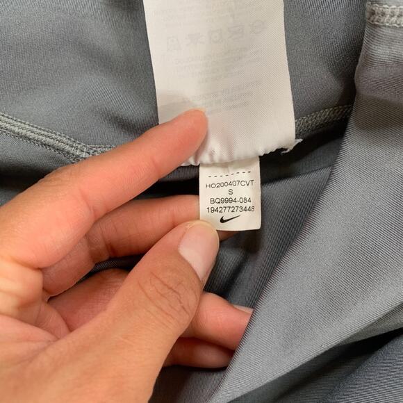 Nike Peloton Leggings Womens S Small Overcast One Luxe Dri Fit Ankle Logo Yoga - Picture 8 of 12